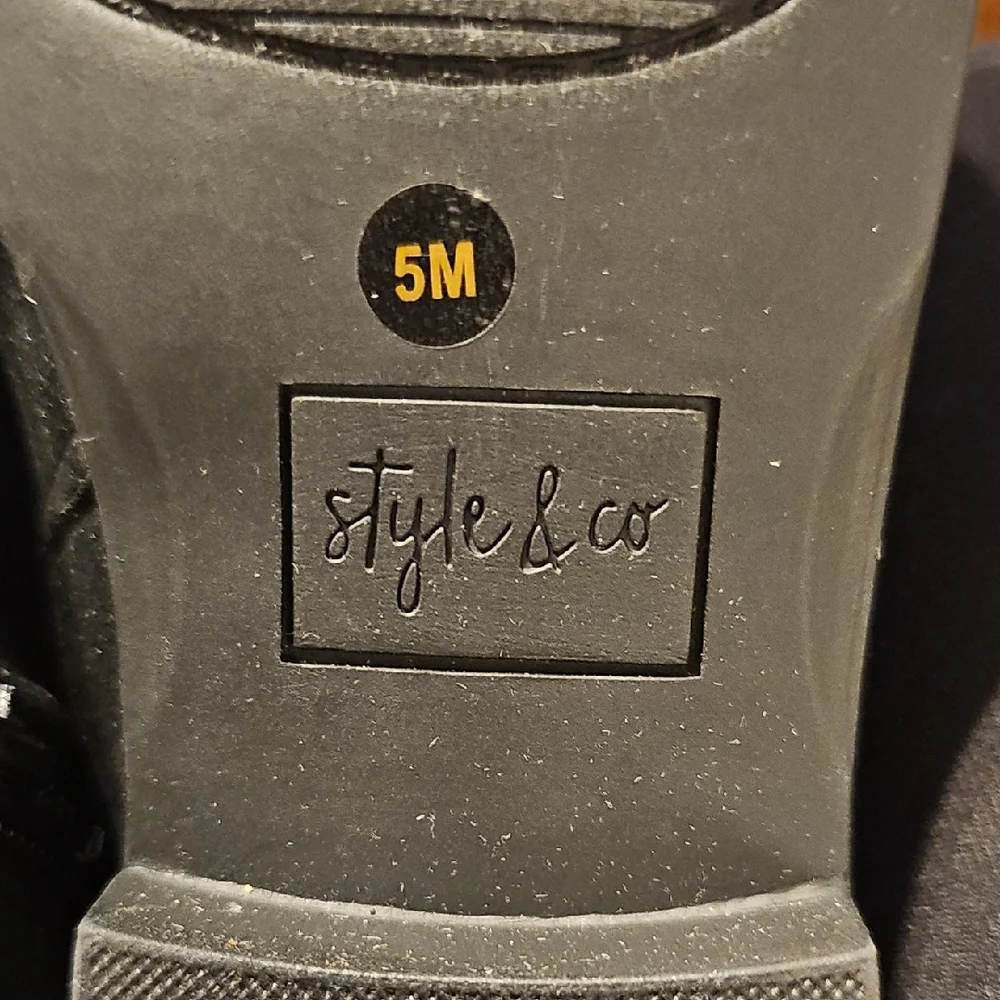 Style & Co. Black Knee High Boots